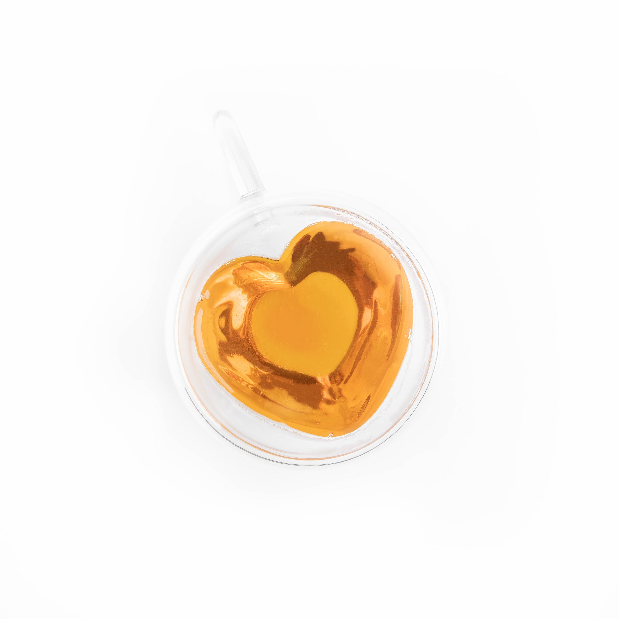 Double-Wall Glass Heart-Shaped Mug